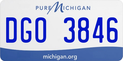 MI license plate DGO3846