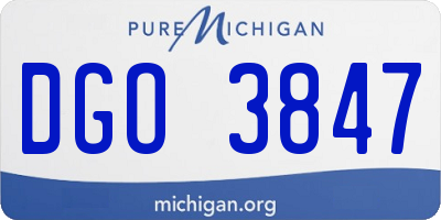 MI license plate DGO3847