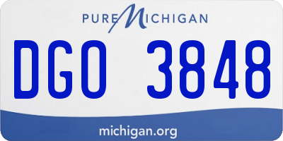 MI license plate DGO3848