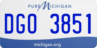 MI license plate DGO3851