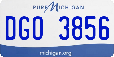 MI license plate DGO3856