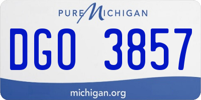 MI license plate DGO3857