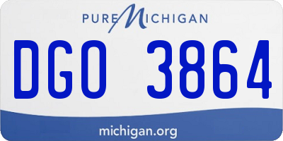 MI license plate DGO3864