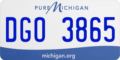 MI license plate DGO3865
