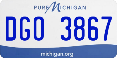 MI license plate DGO3867