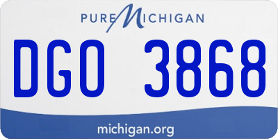 MI license plate DGO3868