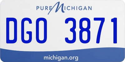 MI license plate DGO3871