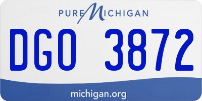 MI license plate DGO3872