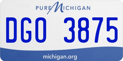 MI license plate DGO3875