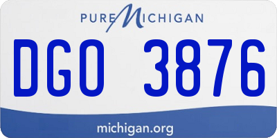 MI license plate DGO3876