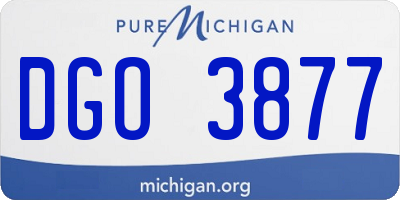 MI license plate DGO3877