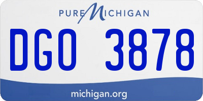 MI license plate DGO3878
