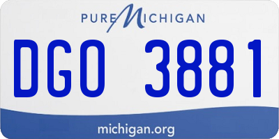 MI license plate DGO3881