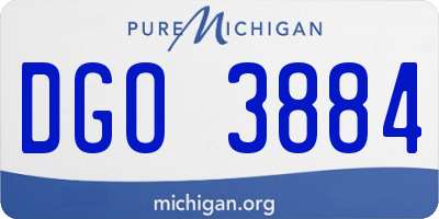 MI license plate DGO3884