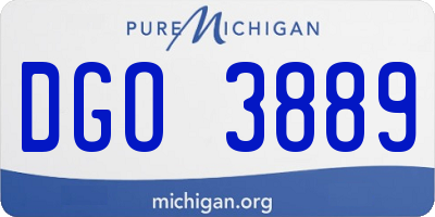 MI license plate DGO3889