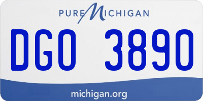 MI license plate DGO3890