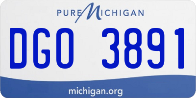MI license plate DGO3891