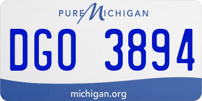 MI license plate DGO3894