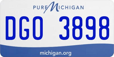 MI license plate DGO3898