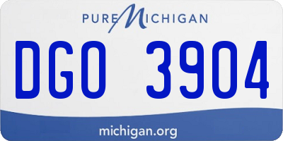 MI license plate DGO3904
