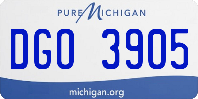 MI license plate DGO3905