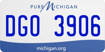 MI license plate DGO3906