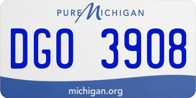 MI license plate DGO3908