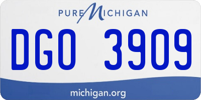 MI license plate DGO3909