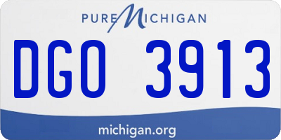 MI license plate DGO3913
