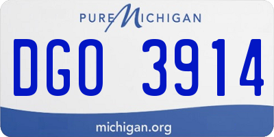 MI license plate DGO3914
