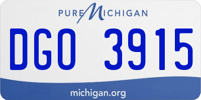 MI license plate DGO3915