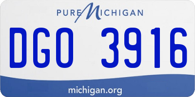MI license plate DGO3916