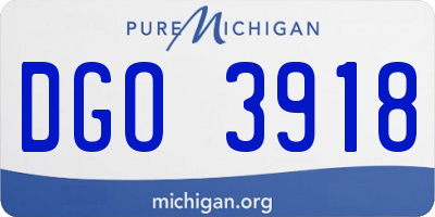 MI license plate DGO3918