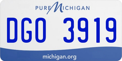 MI license plate DGO3919