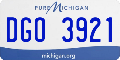MI license plate DGO3921