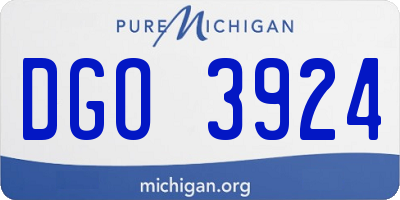 MI license plate DGO3924
