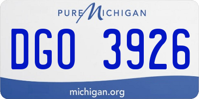 MI license plate DGO3926