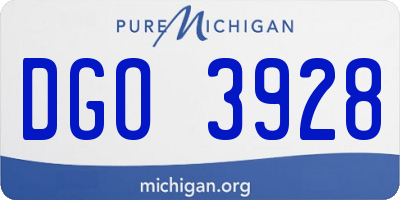MI license plate DGO3928