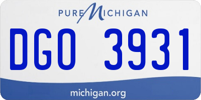MI license plate DGO3931