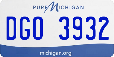 MI license plate DGO3932