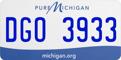 MI license plate DGO3933