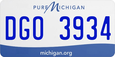 MI license plate DGO3934