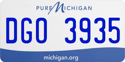 MI license plate DGO3935