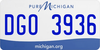 MI license plate DGO3936