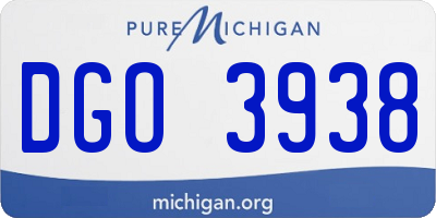 MI license plate DGO3938