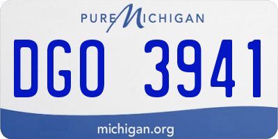 MI license plate DGO3941