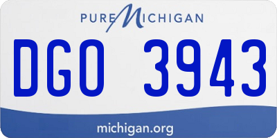 MI license plate DGO3943