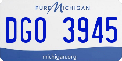 MI license plate DGO3945