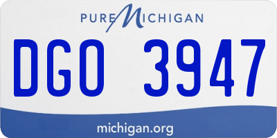 MI license plate DGO3947