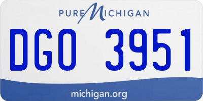 MI license plate DGO3951